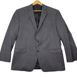 Ralph Lauren Mens 44R Classic Fit Sport Coat Gray Wool 2-Button Blazer Hopsack